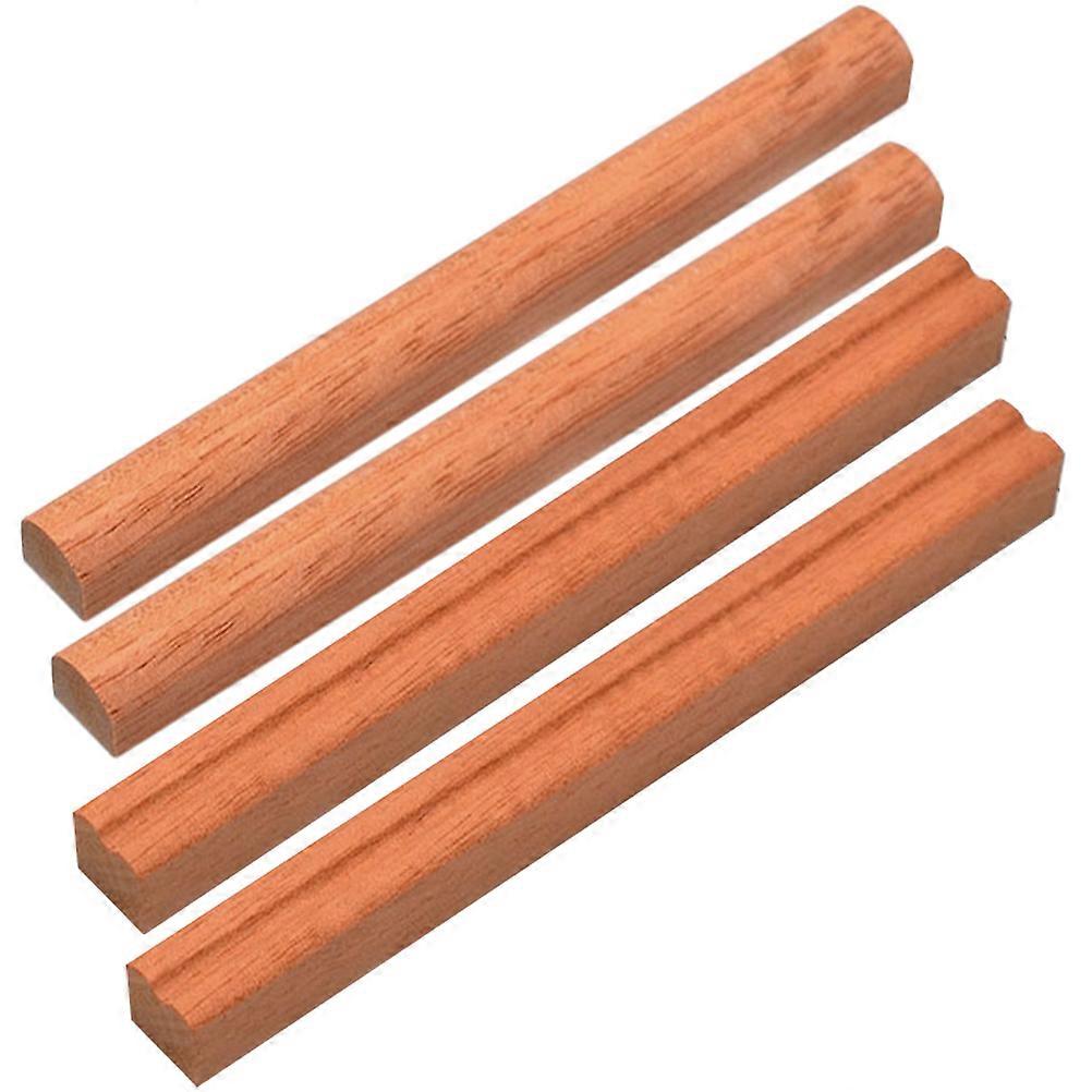 17-Key Thumb Piano Bridge Accessory For DIY Sound Improvement 10.60X1.00X0.80Cm 4 Sets Of Rectangular Wood Bridges