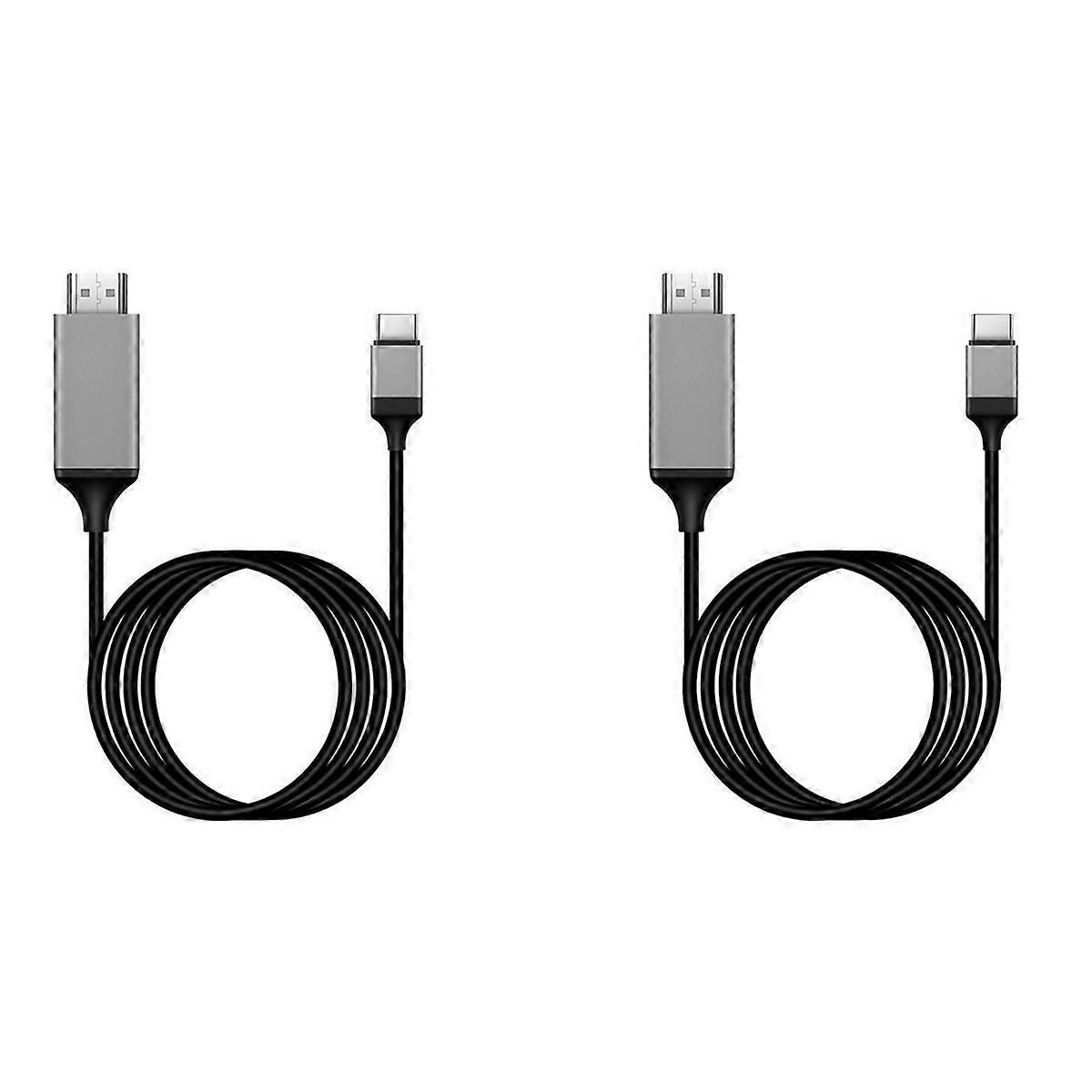 Type-C to -Compatible USB3.1 4K HDTV Cable 2M