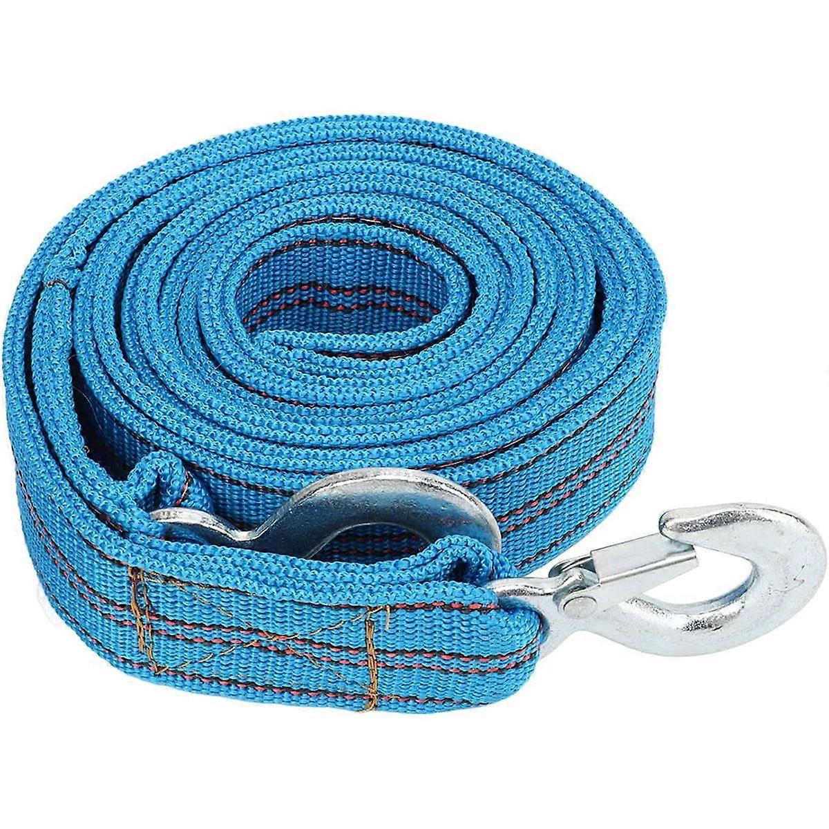 Tow Strap with Hook 13ft Length 5 Tons Load Heavy Duty Nylon for Car SUV RV ATV Trailer