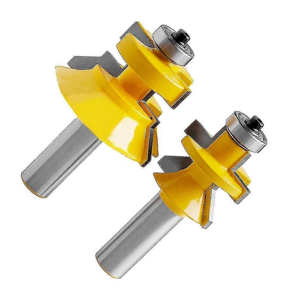 2-teilige abgestimmte Nut & Feder V- Kerbe 45 Grad Router Bit Set Werkzeug