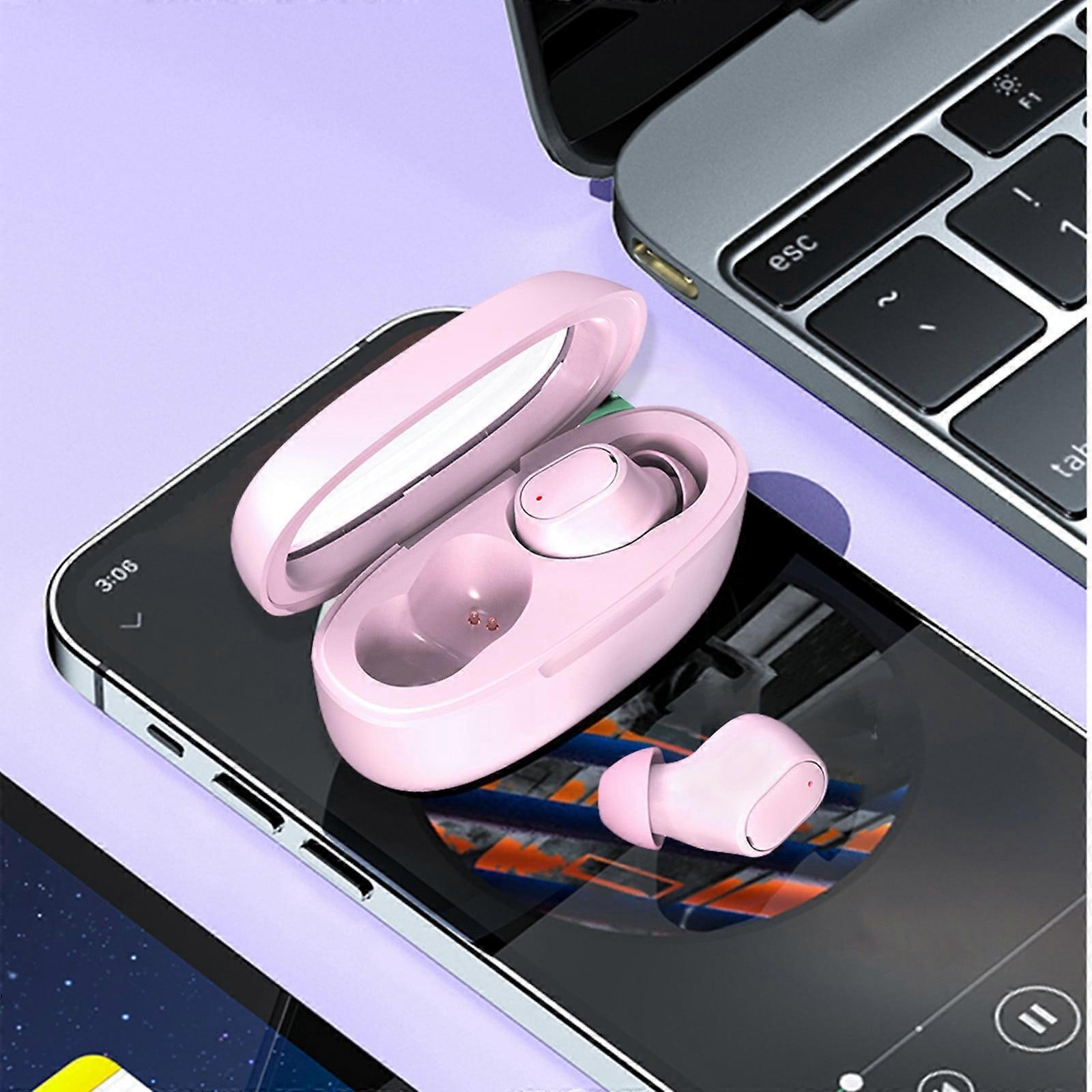 Jacenvly Bluetooth Earphones, Wireless Earbuds Mini 5.3, Light Weight with Microphone & Charging Case Display, compatible with TV, Phone, PC, Laptop