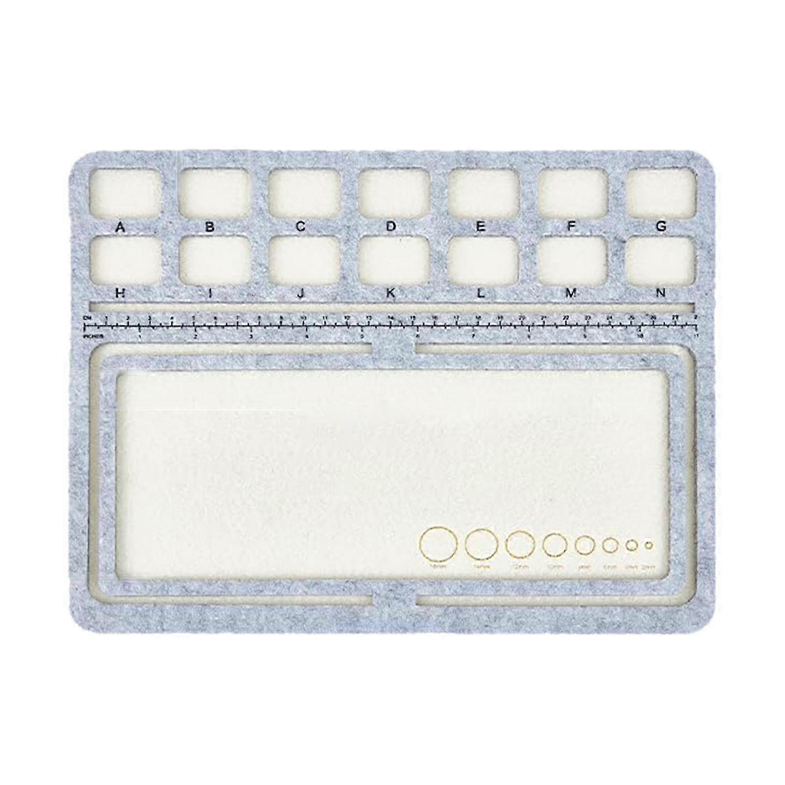 Bead Mat Tray Beading Tool Soft Surface Rectangle Bead Design Board Beading Mat for Necklaces Making Bead Projects Art Crafts 26s