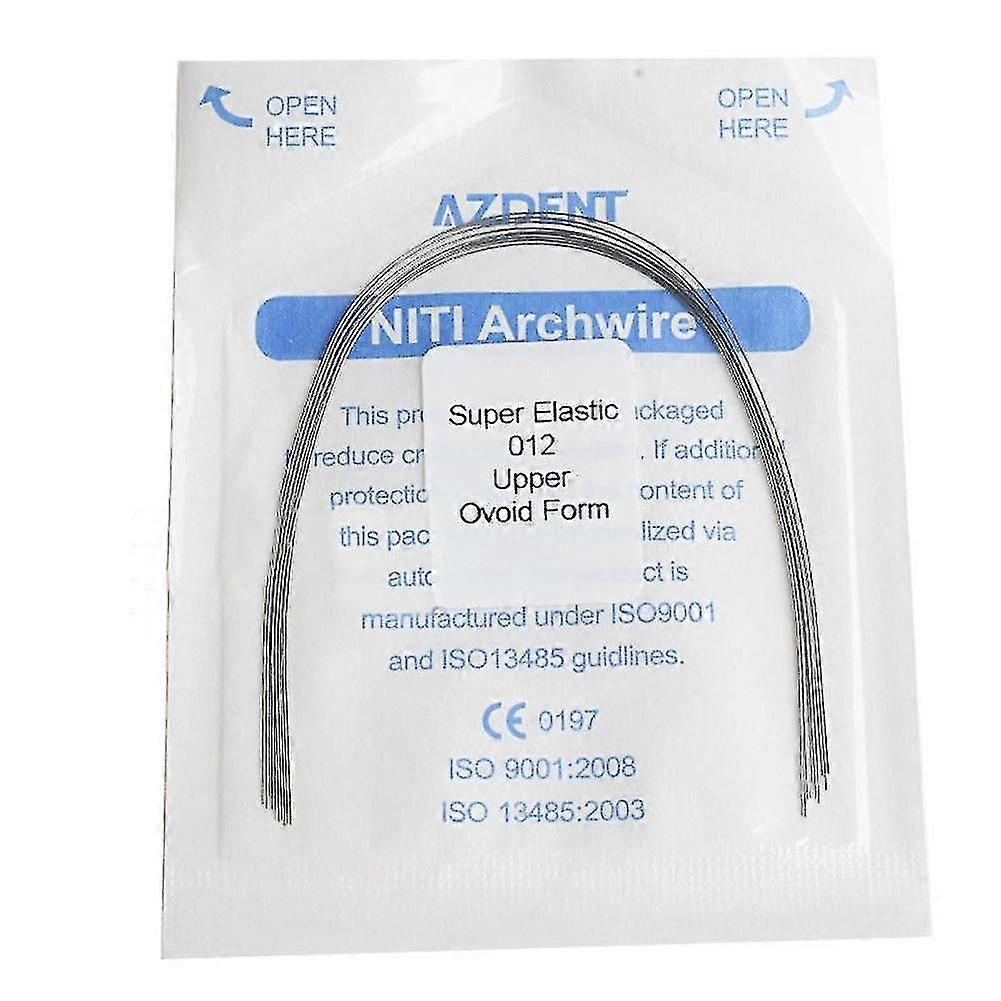 10 stk. tannregulering, superelastisk Niti, rund, oval, øvre/nedre_c*