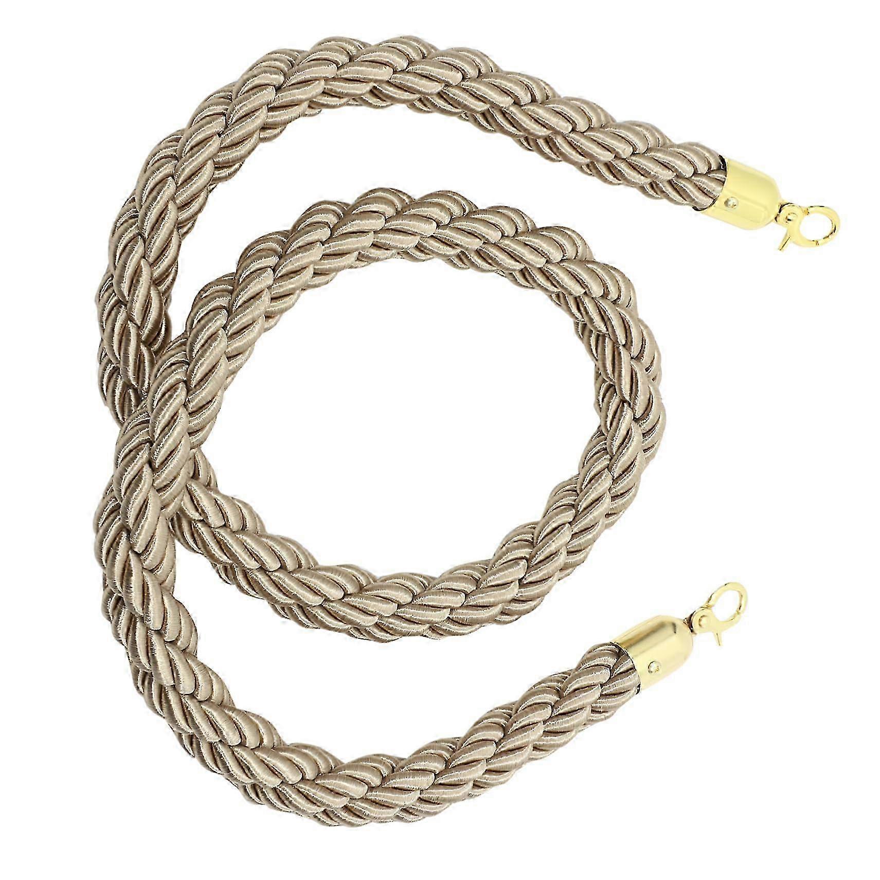 Natural Material Barrier Rope with Strong Metal Hook for Queue Management at Events and Parties