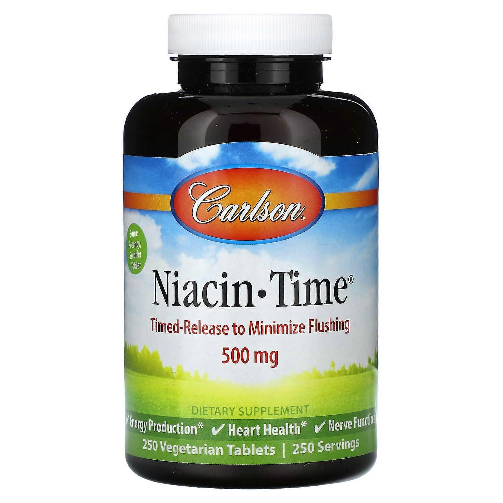 Niacin-Time , 500 mg, 250 Vegetarian Tablets