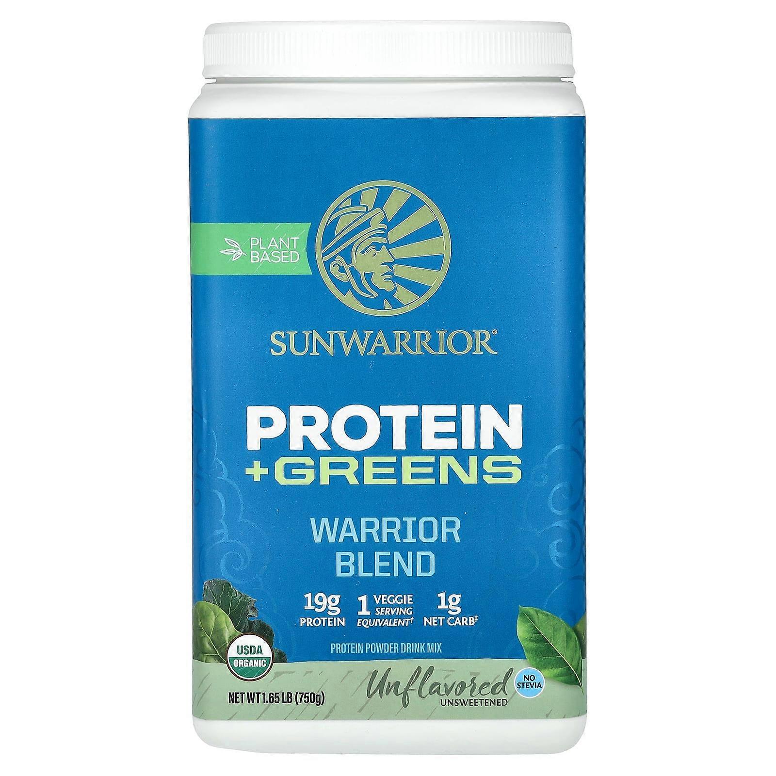 Warrior Blend, Protein + Greens, Unflavored, 1.65 lb (750 g)
