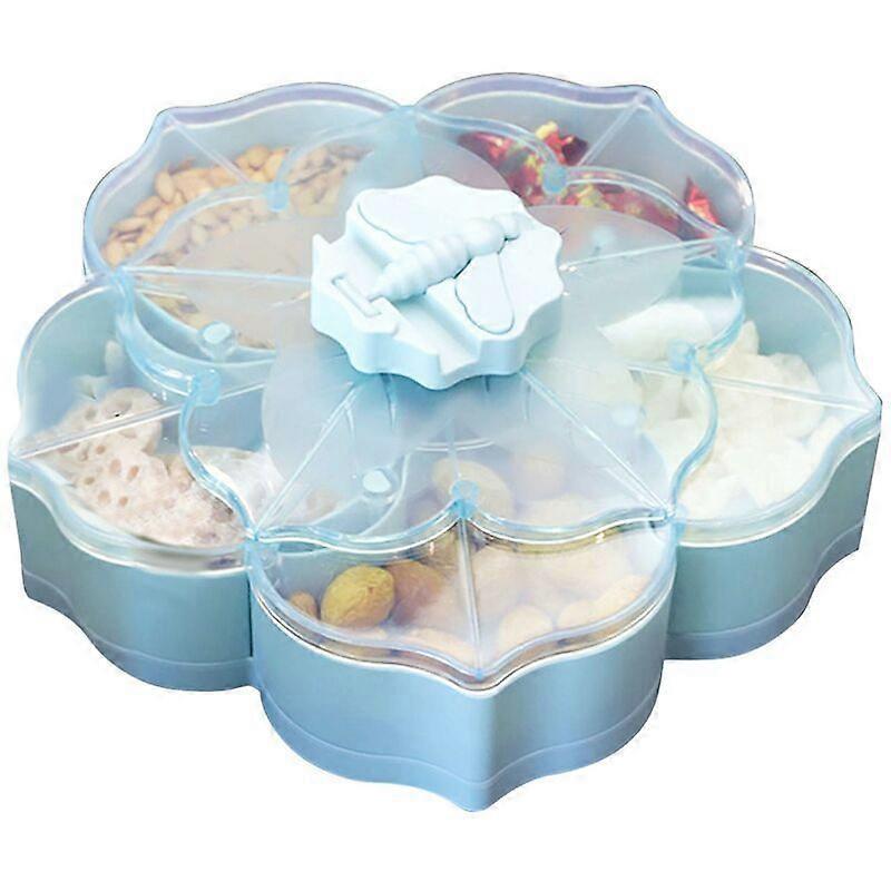 Rotating Snack Tray Creative Flower Shape Fruit Candy Storage Box
