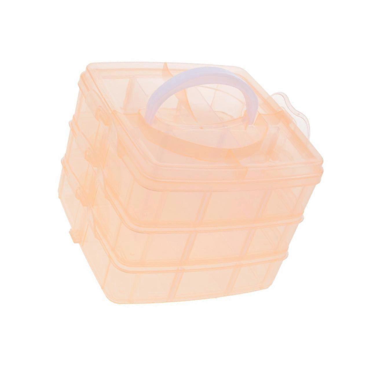 Adjustable Dividers 3-Tier Handbag Organizer Case Practical and Stylish Storage Solution Orange