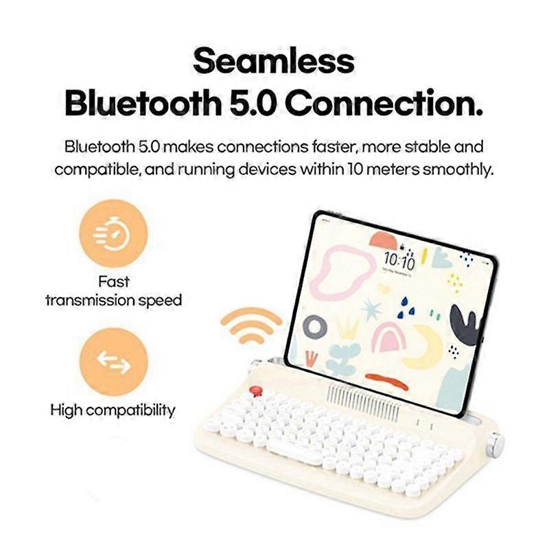 Bluetooth Wireless Keyboard Office Typewriter Feel Tablet Notebook ,A