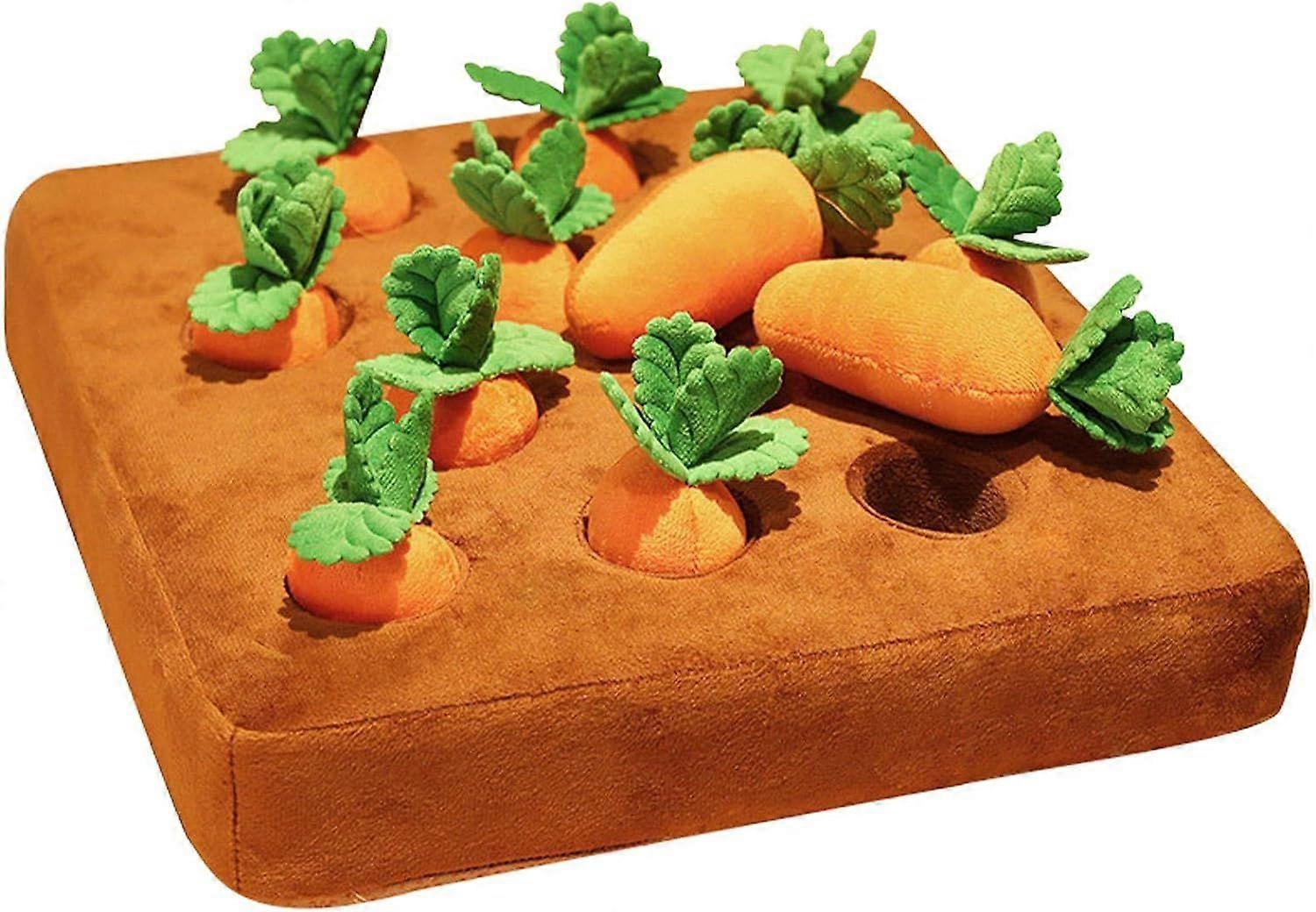 Dog Toys Aggressive Chews, Chew Toys, Carrot Plush Snuff Pads for Dogs and Cats, Pet Feeder Toys Interactive Training Snacks Puzzle Small Medium Large