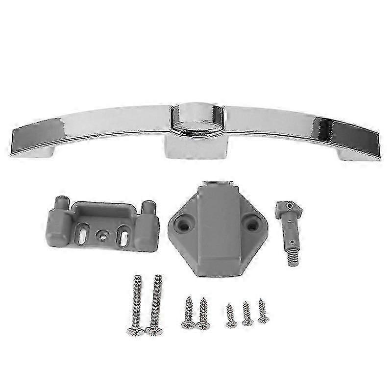 Hot RV Push Button Pull Handle Latch Lock Arc Shape Glossy Silver for Caravan Truck Camper PHot0110296