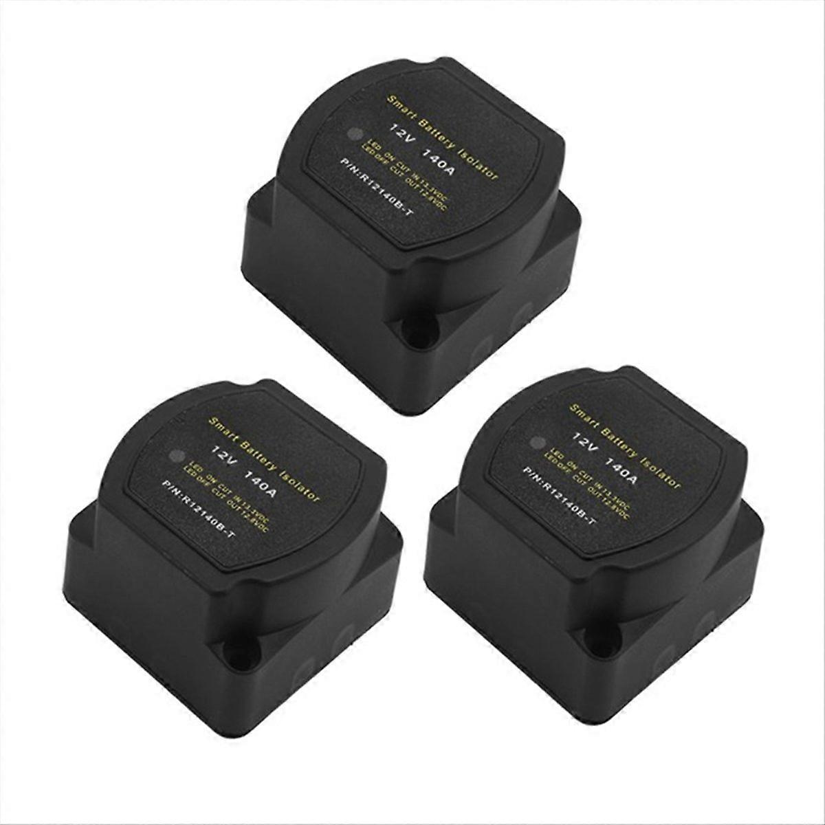 3pcs 12V 140A Voltage Sensitive Relay Battery Isolator
