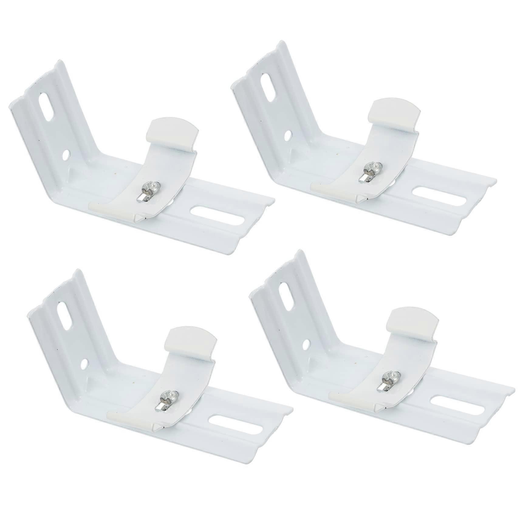 Curtain Fixing Bracket 4Piece Set For Ceiling And Wall Mount HeavyDuty Support For Vertical Blinds
