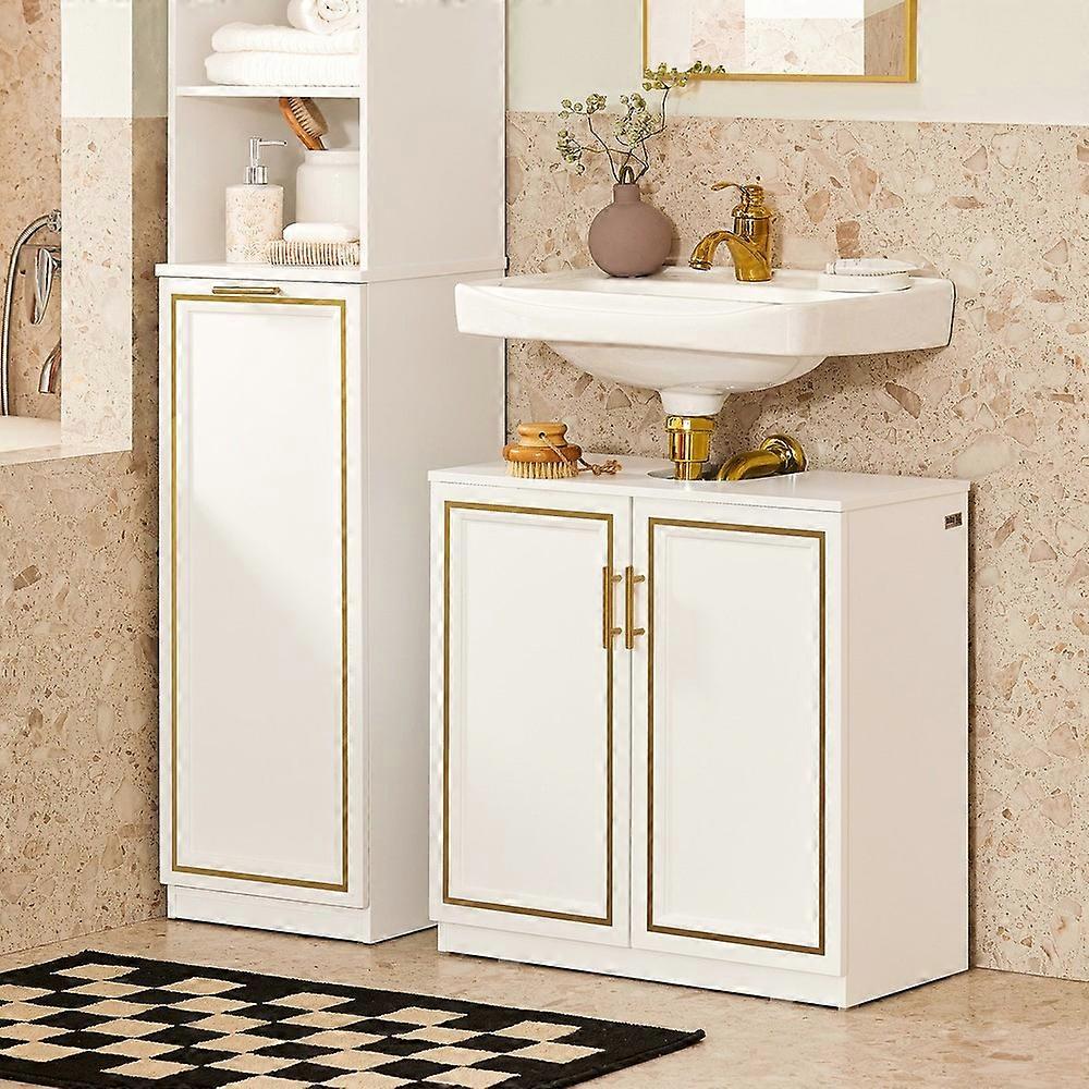 SoBuy BZR86-W, Gabinete debajo del lavabo Unidad de tocador de baño Gabinete  de almacenamiento de, image size:1000x1000