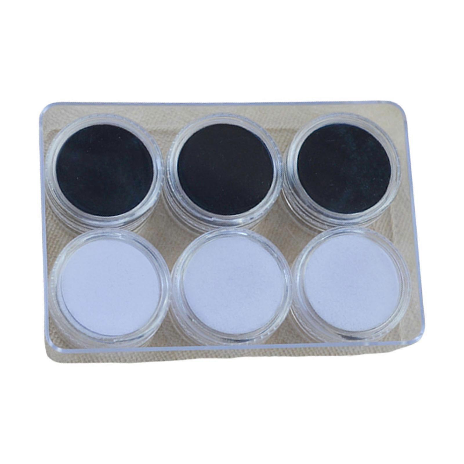 6Pcs Clear Acrylic Gemstones Container Sponge Lined Clear Jewelry Display Case Storage Box Multicolor
