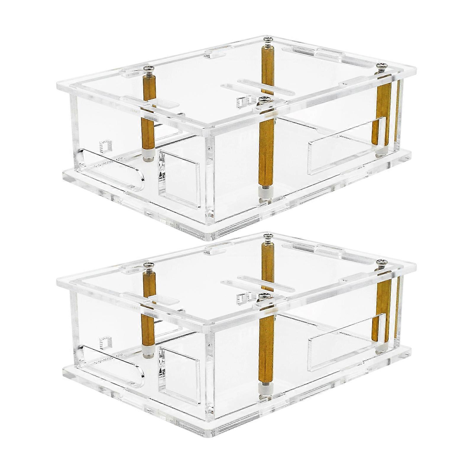 Transparent Acrylic Protective Case Replacement for ESP32 Board Heat Dissipation Easy Assembly Maintenance Accessories Multicolor