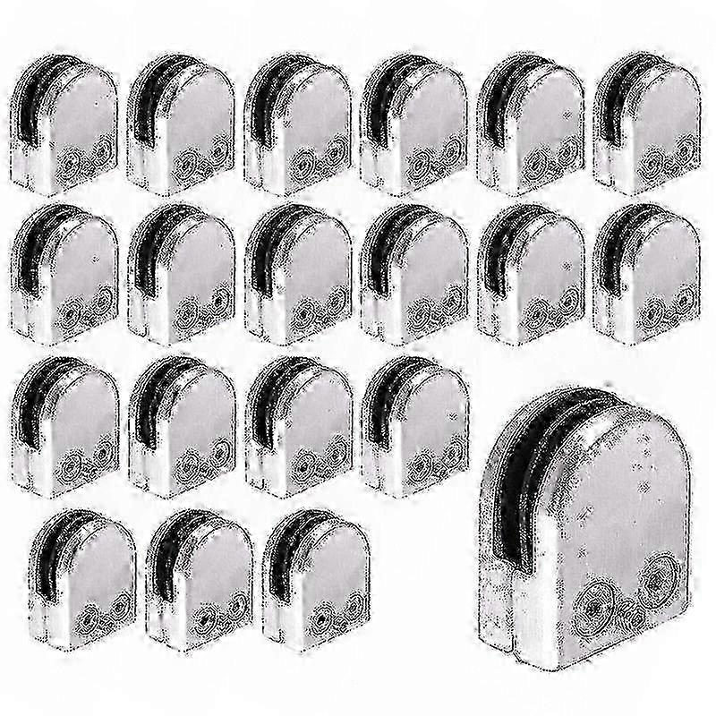 20 stk rustfrit stål glasholder clinch