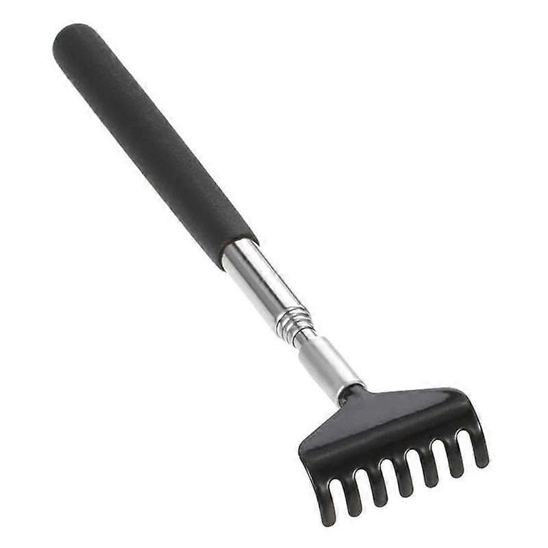 Adjustable Steel Back Scratcher Extendable 20-68cm Portable Hand Tool Black