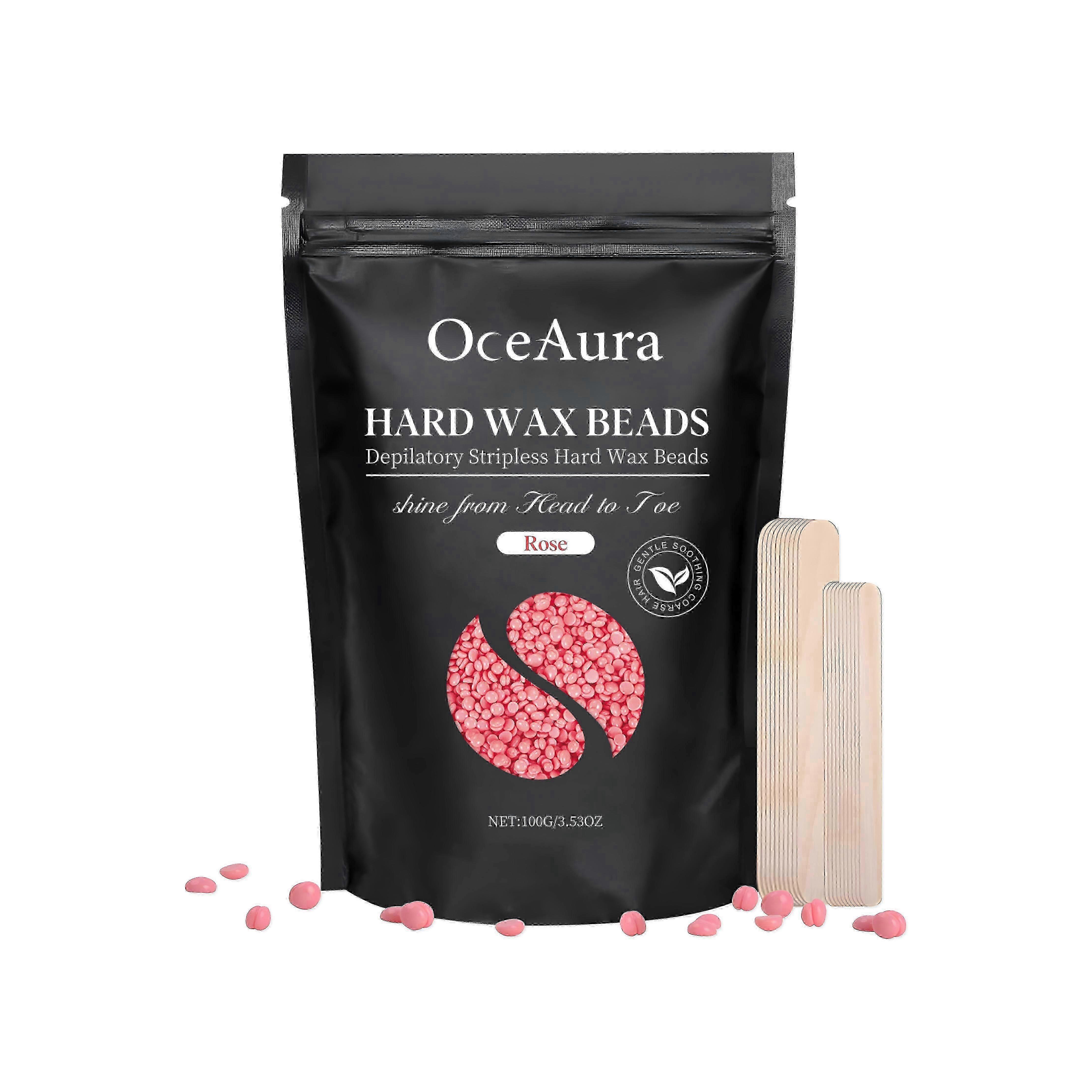 OceAura hair removal wax bean series is delicate, soft, smooth, and gentle on the body. The skin is mild, non irritating, and the formula is gentle