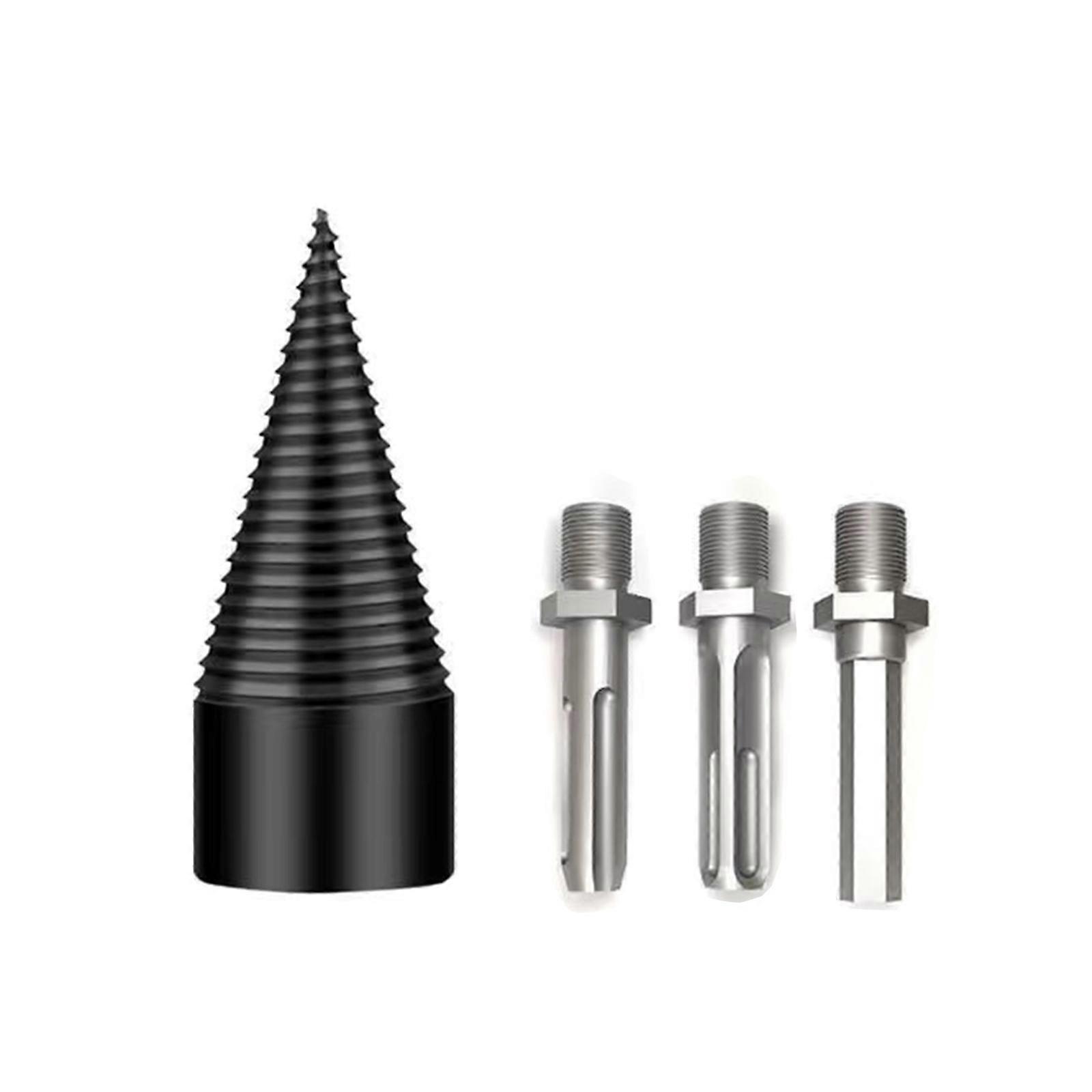 Multipurpose Wood  Splitter Drill Bits with 3 Connection Rods Efficiency Wood Drill for DIY Enthusiasts & Professional Multicolor