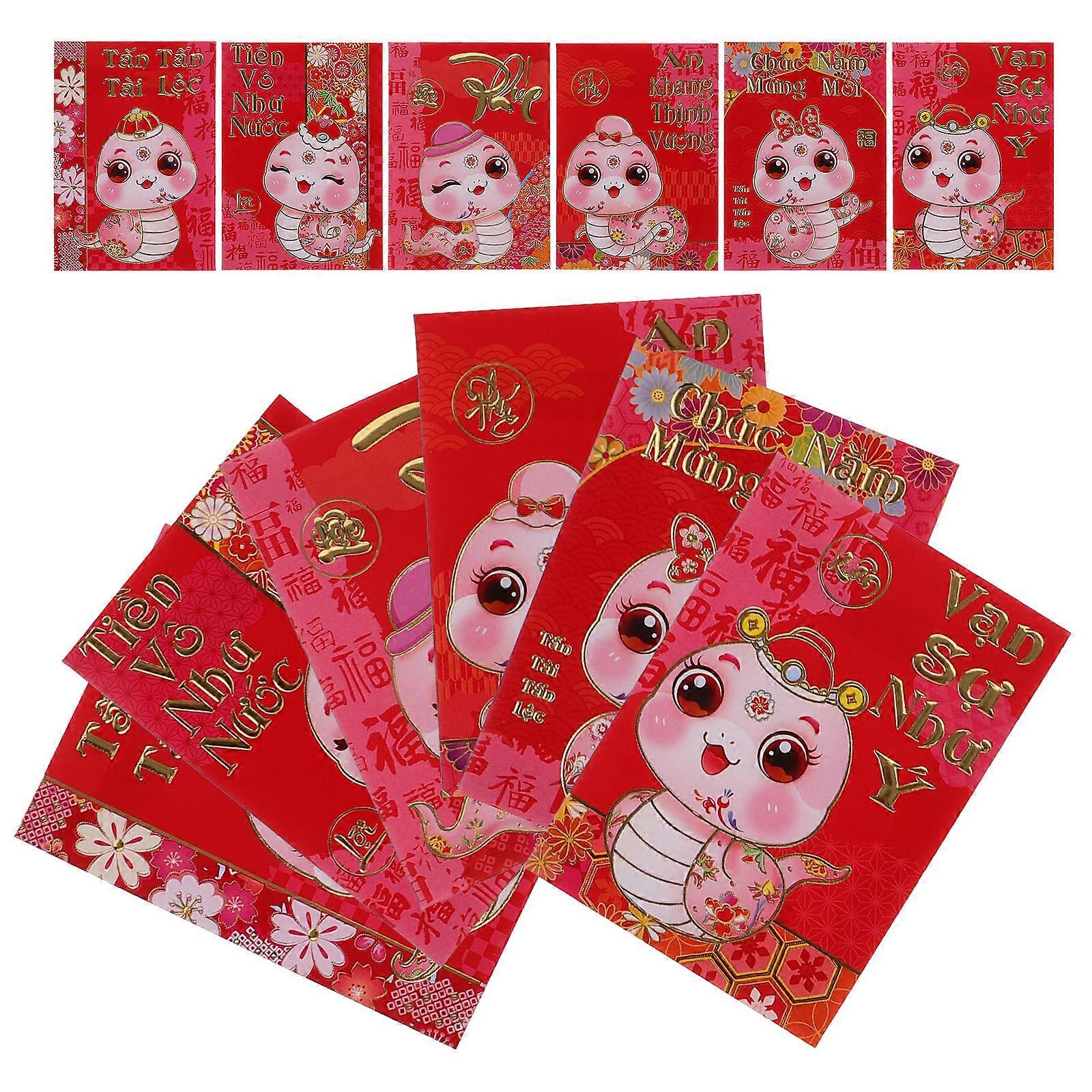 Vietnamese Red Envelopes for Wedding Use 36Pcs Traditional Snake Packets