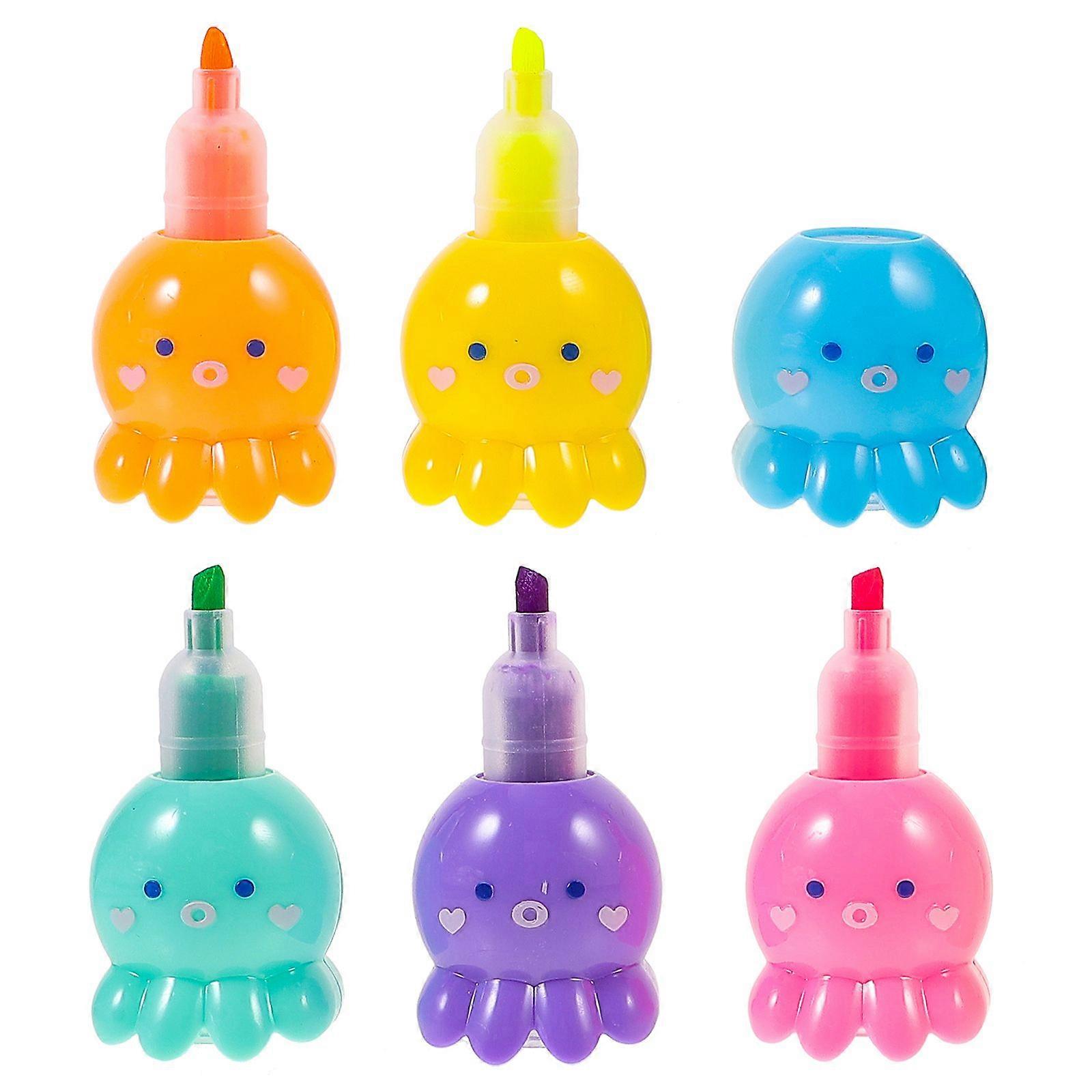1 Set of Splicing Octopus Highlighter Notes Underlining Pen Colorful Book Marker