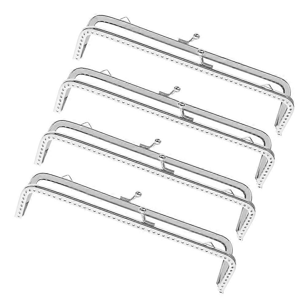 DIY Iron Clutch for Purse Making 4Pcs Silver Set