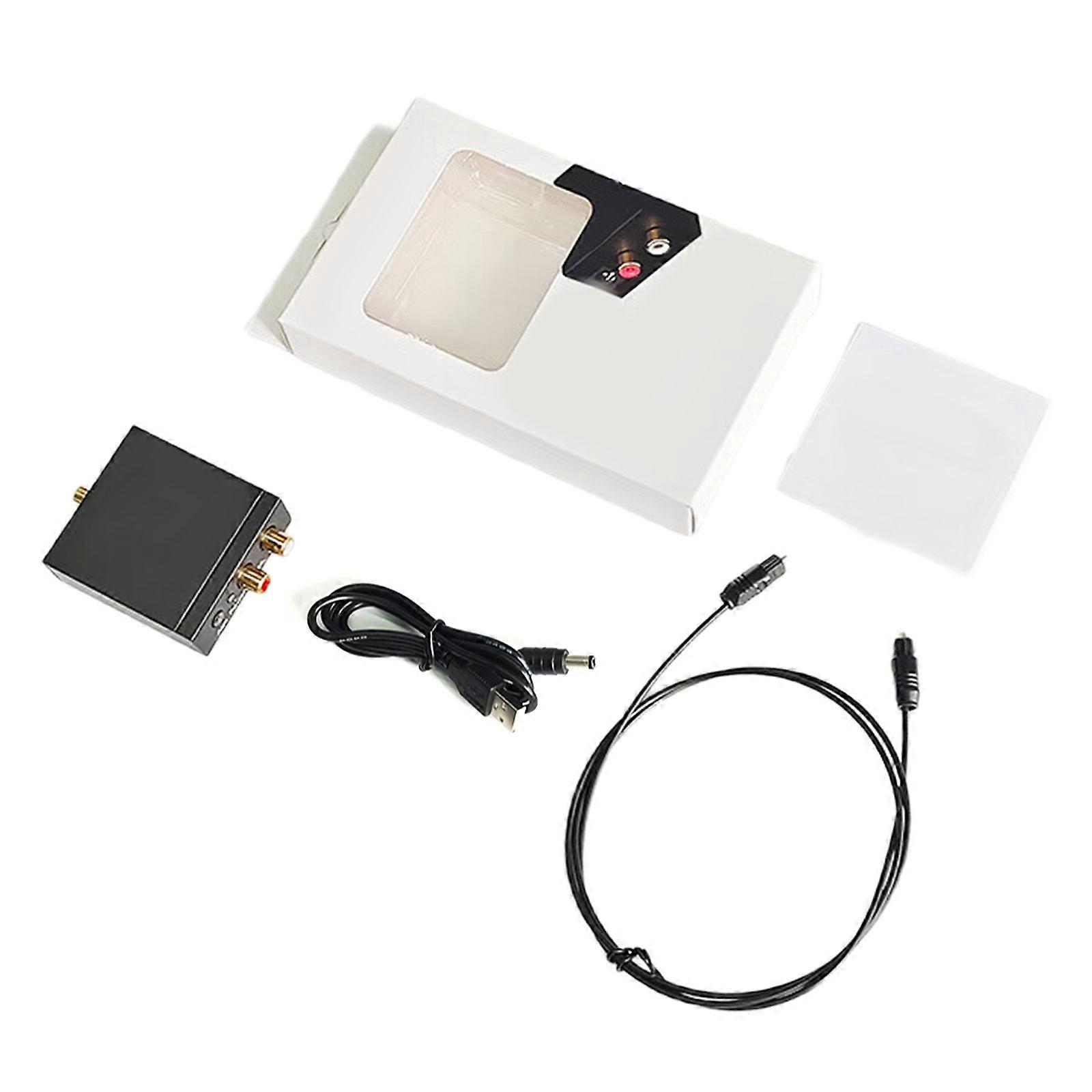 Easy to Use Digital Optical to Analog Stereo Converter Adapter 2-Channel Stereo Output USB Power Cable Included Multicolor