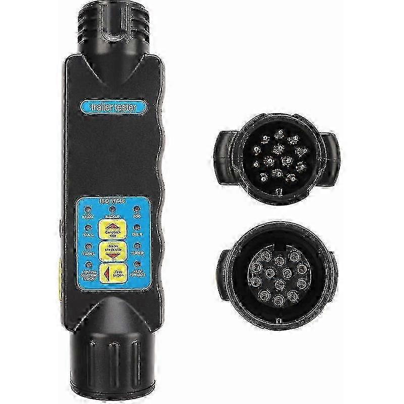 Trailer Tester 12V 13pin Tow Bar Light Plug Socket Wiring Test Diagnostic Tool Resistance Test Fault