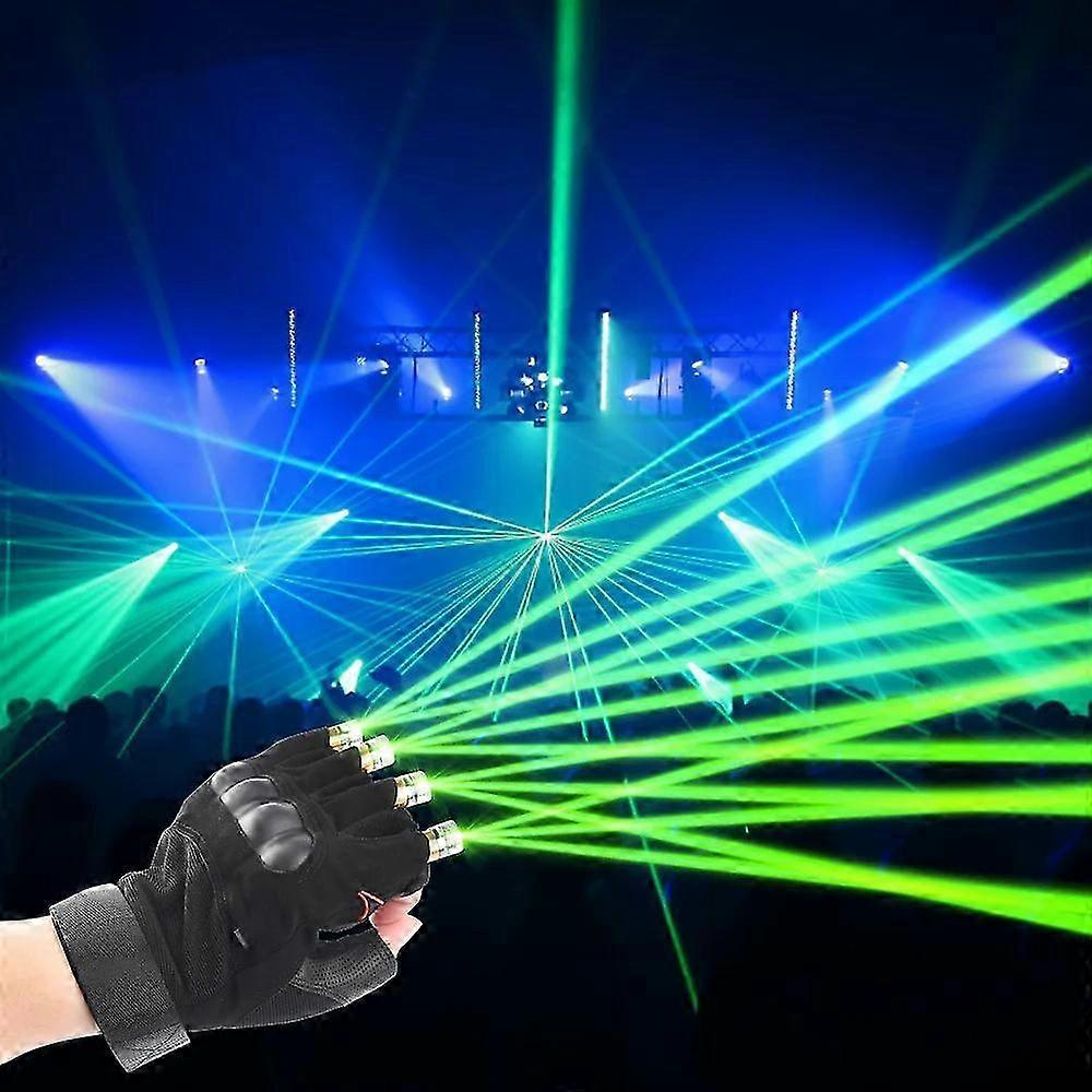 Stage Laser Gloves for Finger Dancing with RGB Multi-line Beams and 4 Heads Disco Lighting