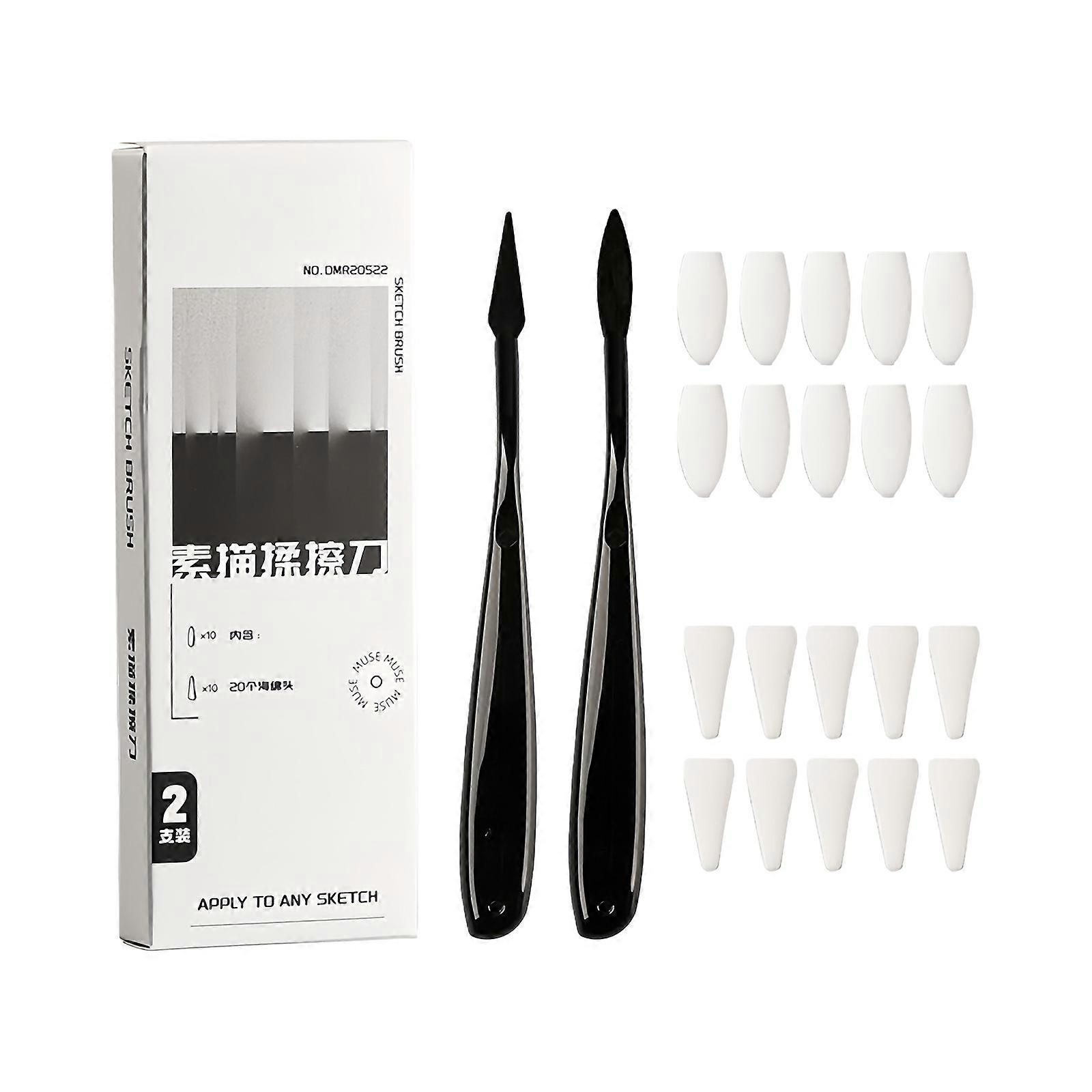 Artist Grade Blending Stump Refill Set Eraser Tips with Long Lasting Sponge Materials Suitable For Charcoal Drawings Multicolor