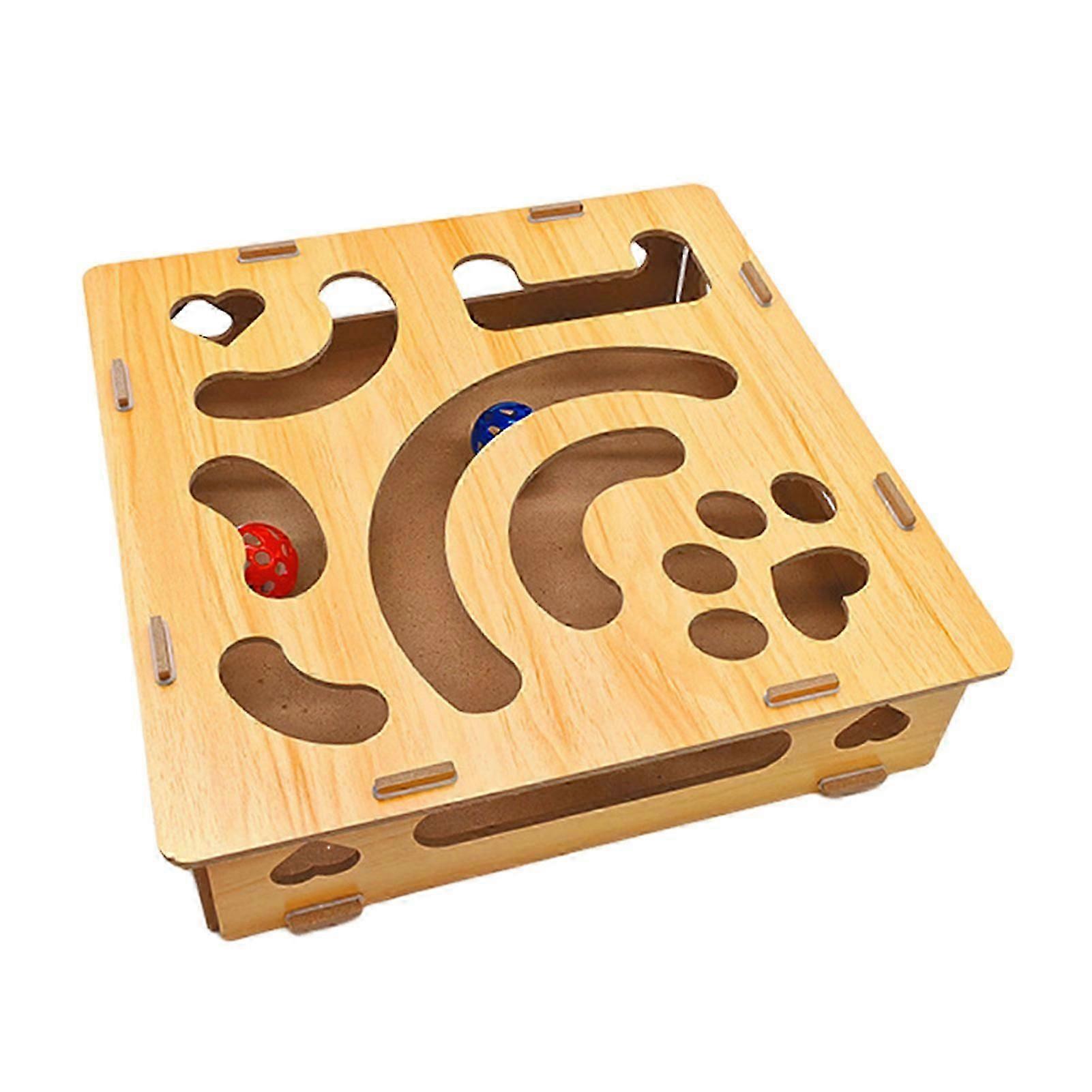 Cat Puzzle Game Box Sturdy Safe Construction for Indoor Cats