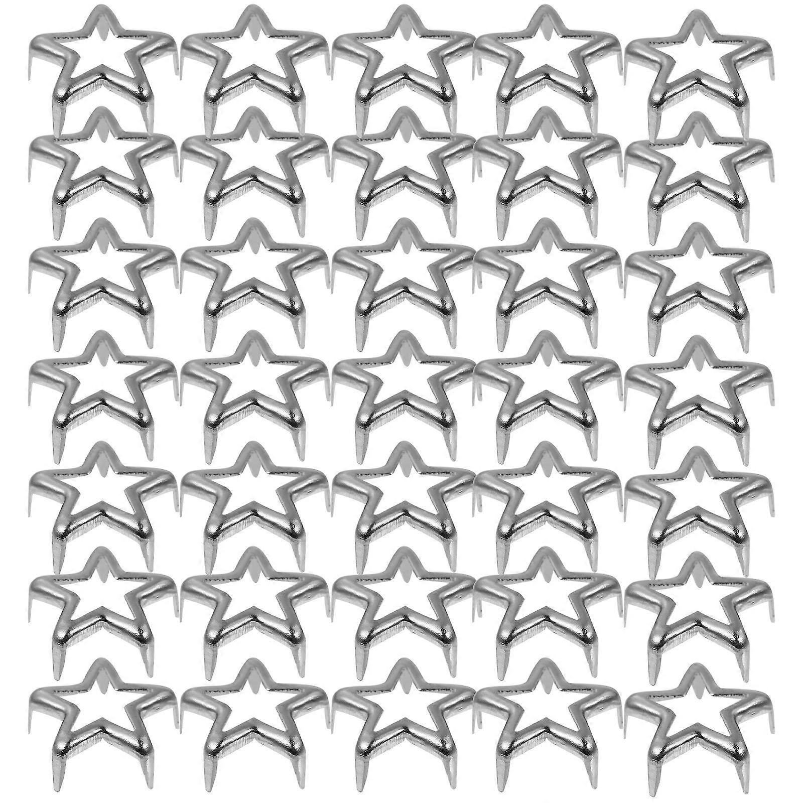 Star Accessories Five-Pointed Rivets Diy Projects Gift Making Copper 50Pcs