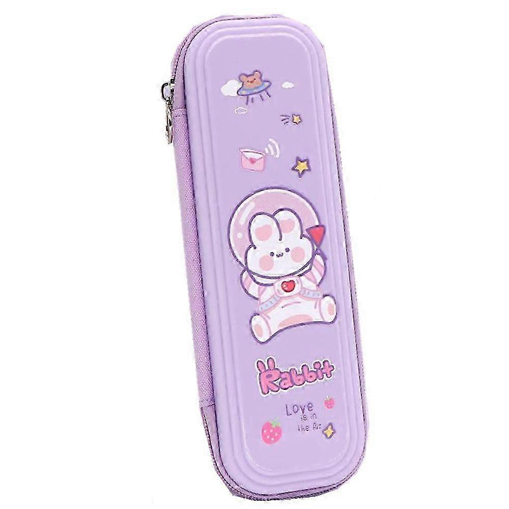 Children's High Capacity Waterproof Cartoon Double layer Pencil Box