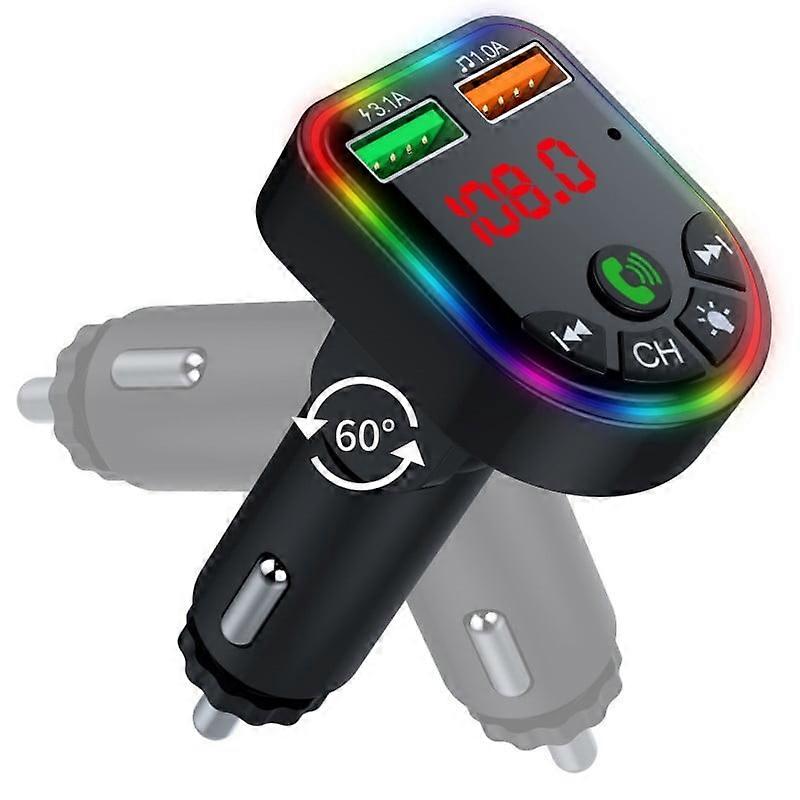 P5 Quick Charge QC3.0 Car MP3 Player Bluetooth Receiver U Disk Ambient Light Car MP3 Car P5