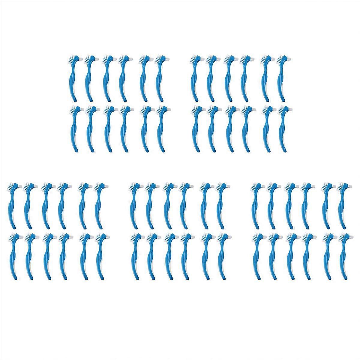 12 Pack Denture Brush Hard Denture Cleaning Brush False Teeth Brush