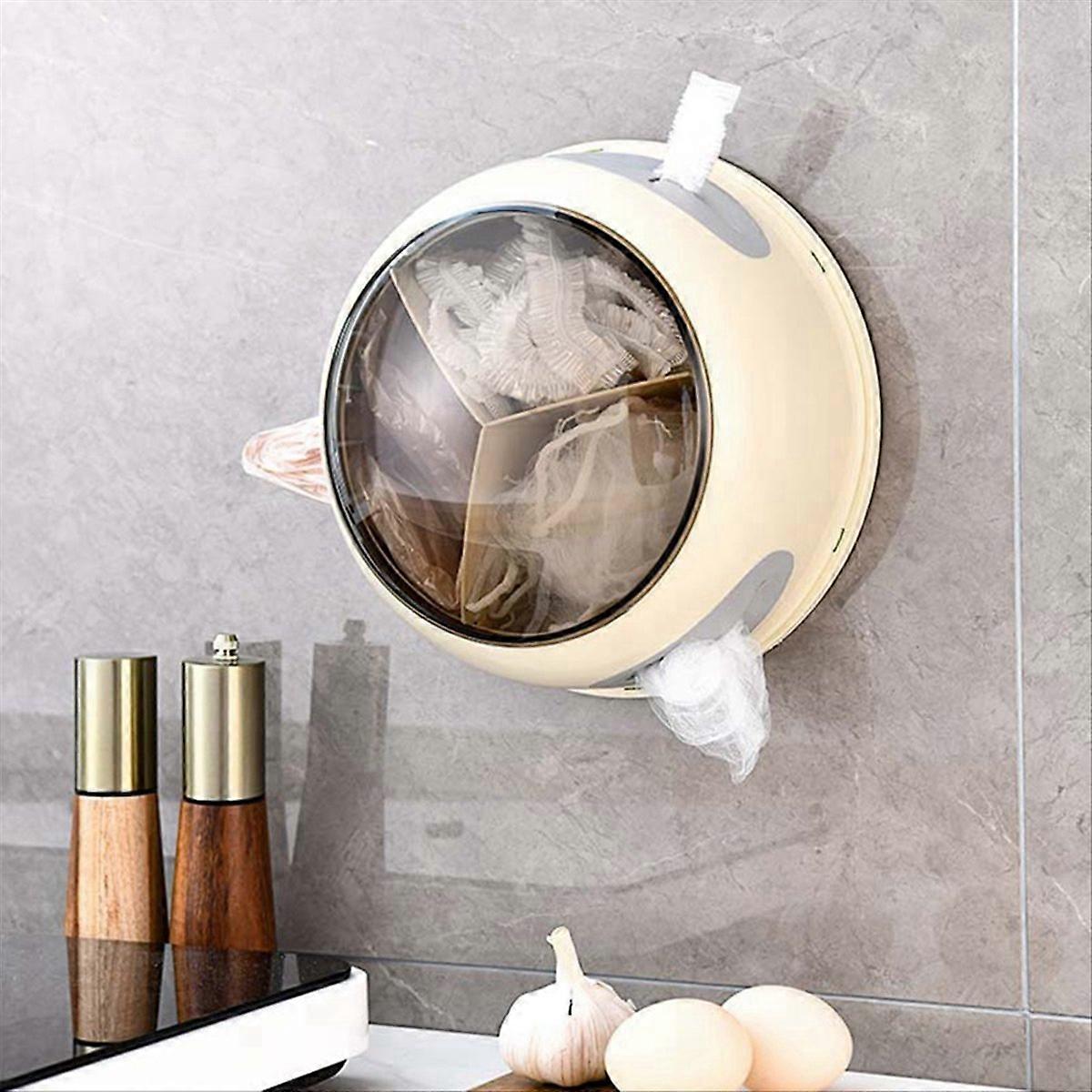 Kitchen plastic wrap storage box plastic bag holder