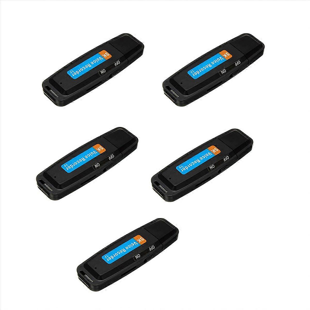 Mini U-Disk Digital Audio Recorder Support 32GB Memory Card Black