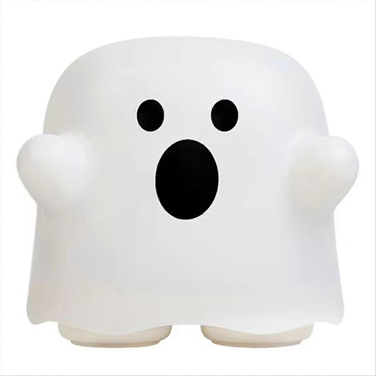 Cute Ghost LED Night Light, Touch Sensor Rechargeable Silicone Lamp B