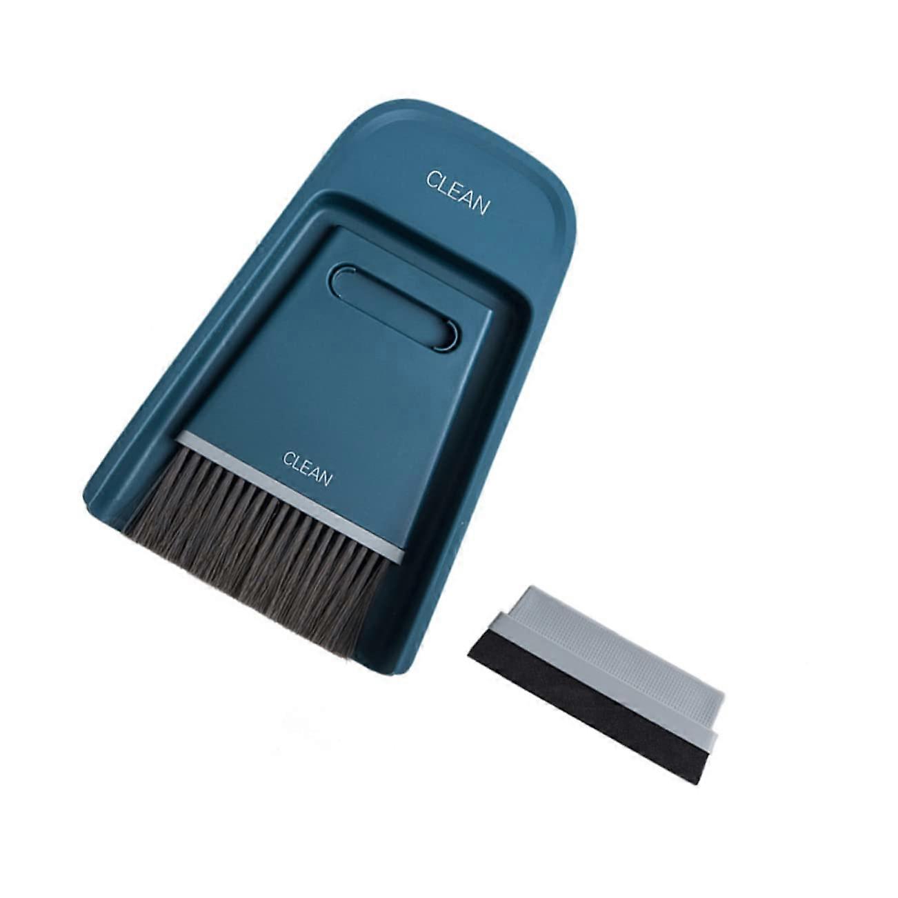 Mini Broom and Dustpan Set for Desk Cleaning, Handheld Sweeper for Home Office Store Dark Color