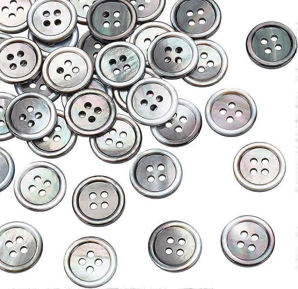 36 Pcs Sewing Buttons 15mm Mixed Color Shell Buttons 4-Hole Round Buttons Suit Buttons Set Craft Buttons for Sewing Craft Projects Decoration
