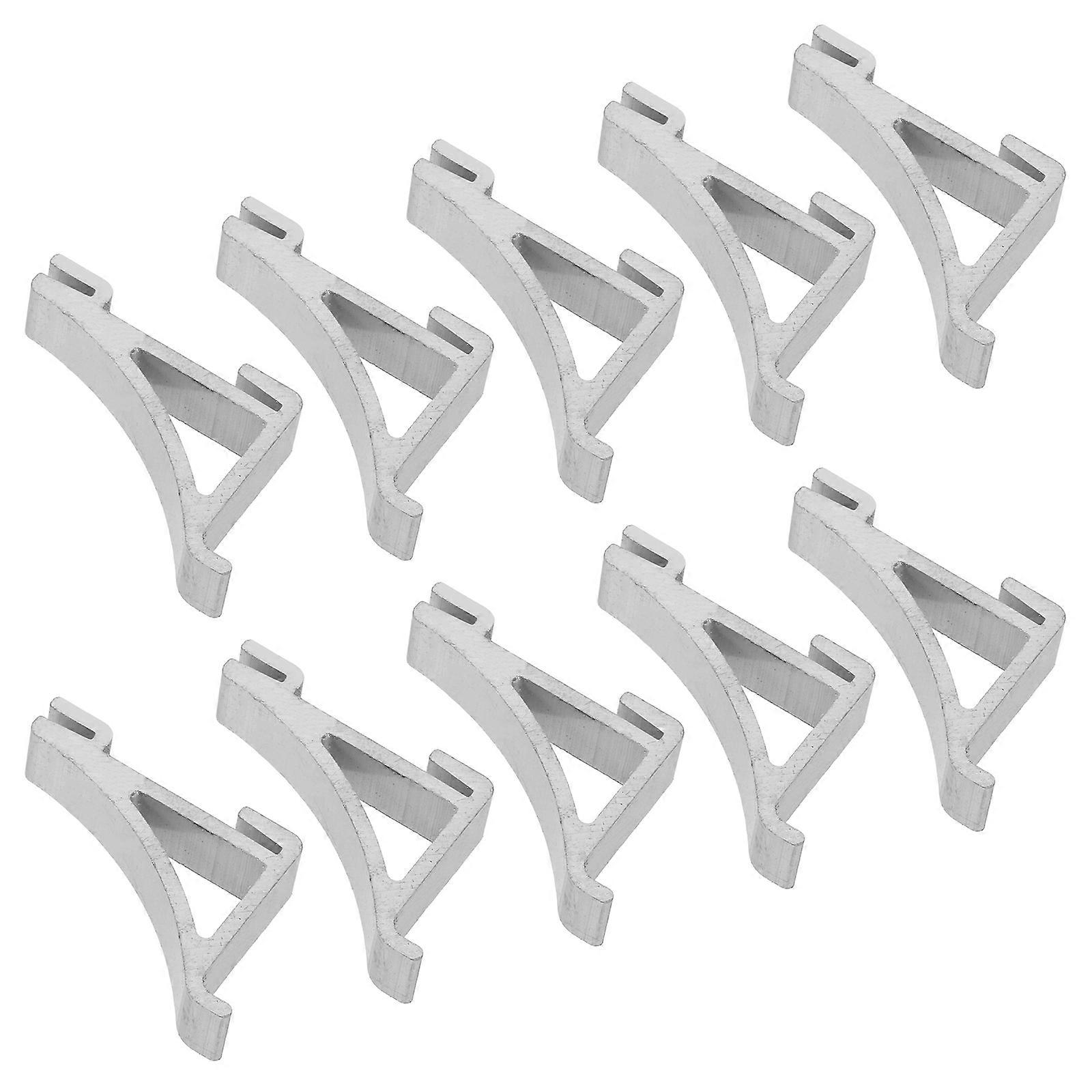 Ice Box Aluminium Clips for Freezer Shelf Support 10Pcs Replacement