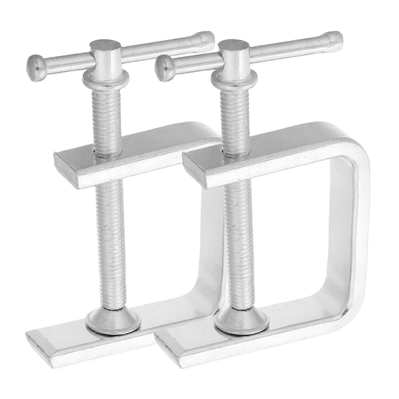 Heavy Duty Silver G Clamp 2Pcs Woodworking Clamping Tool for Projects