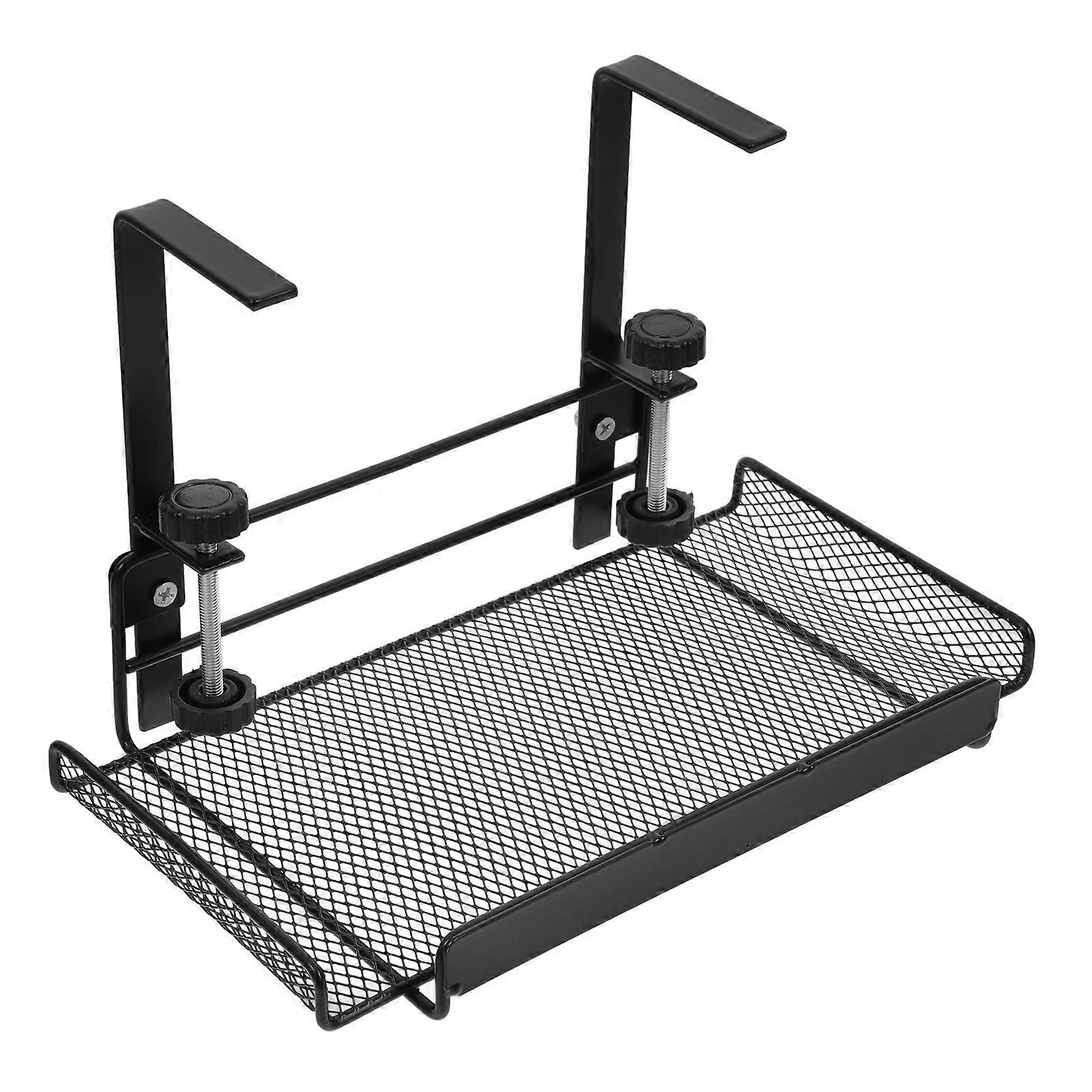 Cable Management Under Desk Storage Organizer Tray with Adjustable Clamp