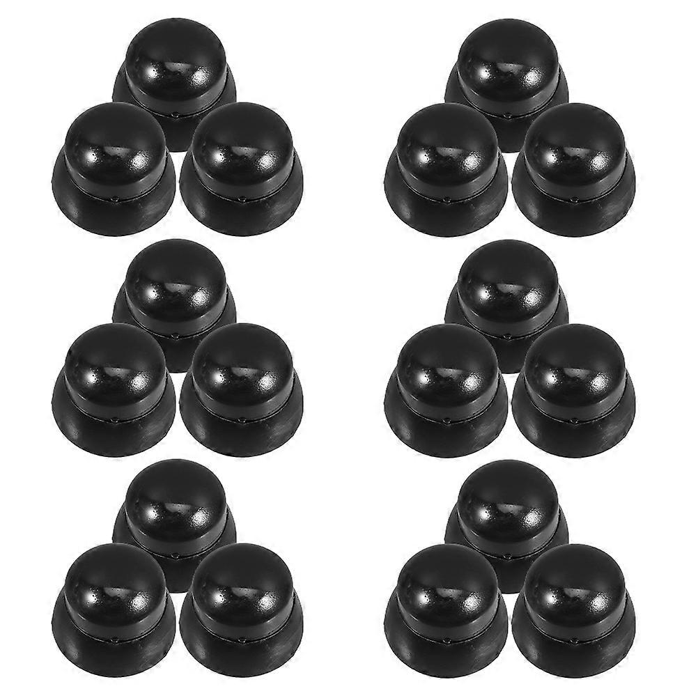 Black Plastic Playground Nut Caps for Outdoor Protection 20Pcs