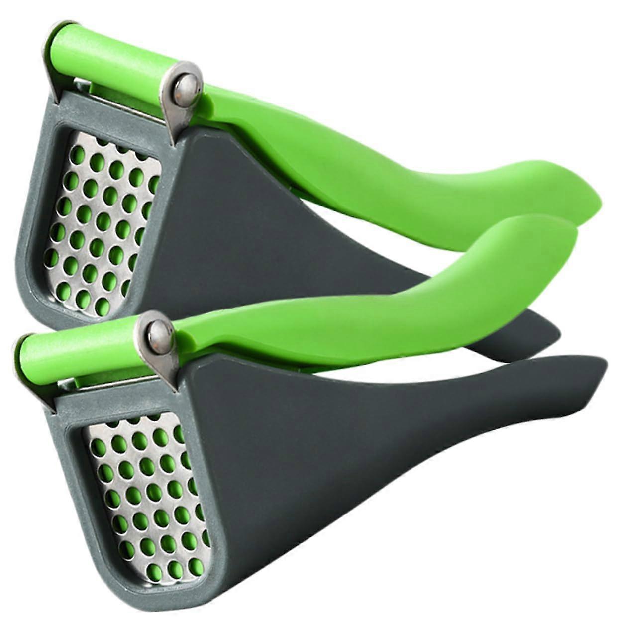 Garlic Press and Crusher Set, Stainless Steel Mincer with Ergonomic Handle, Easy Clean for Kitchen