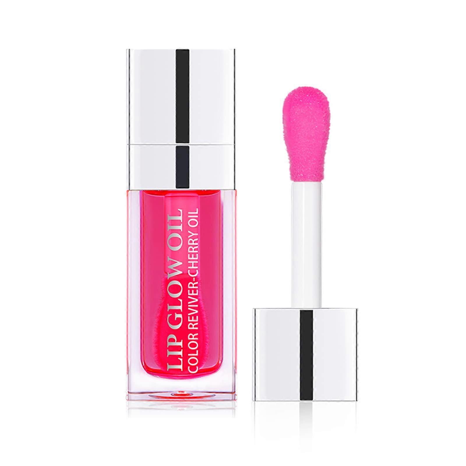 Lip Gloss and Hydrating Lip Oil, Transparent Plumping, Longlasting Shine, 6ml Cherry for Dry Lips
