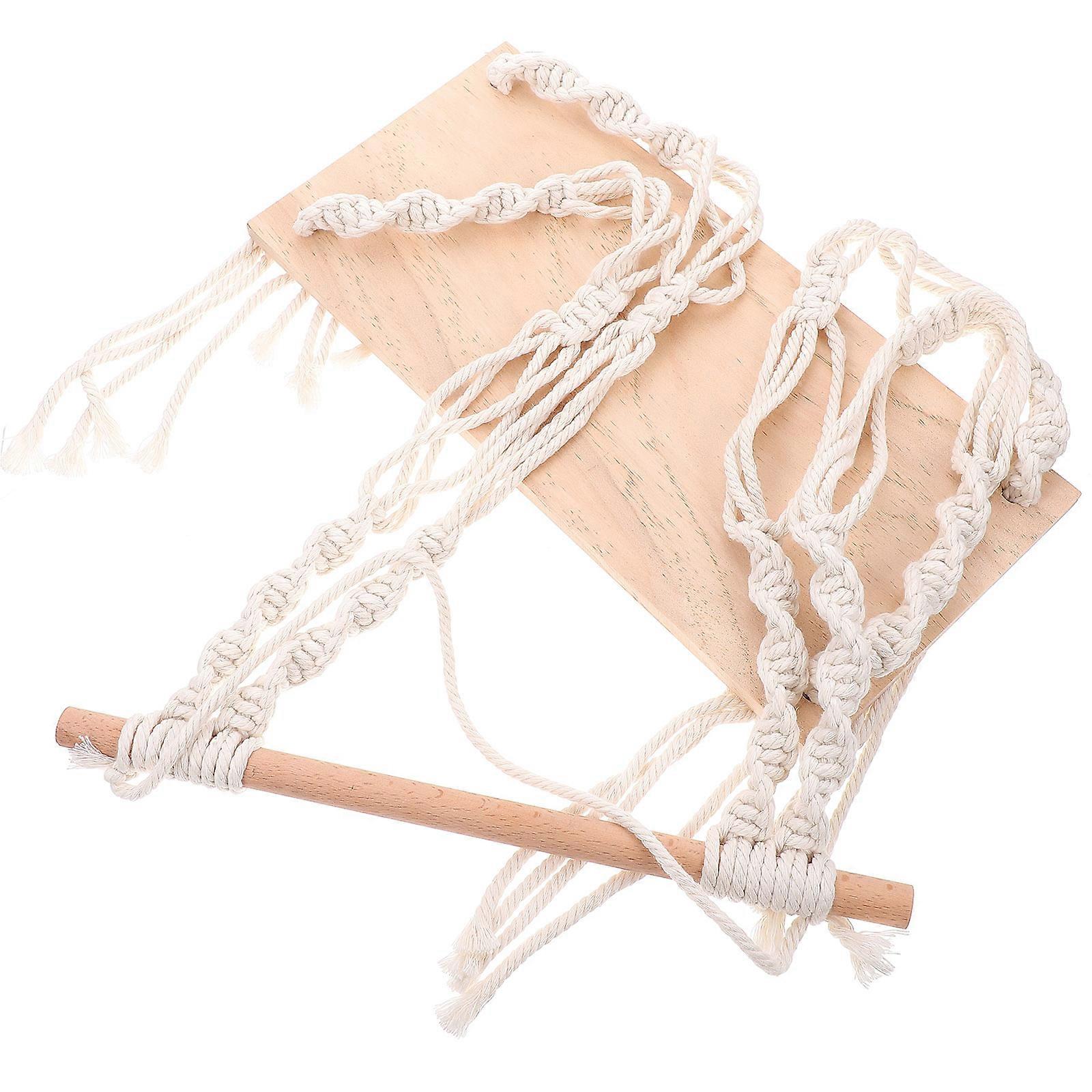 Rectangular Wall Hanging Rack In Beige For Study Living Room 32x15x80cm Display Holder 2Set