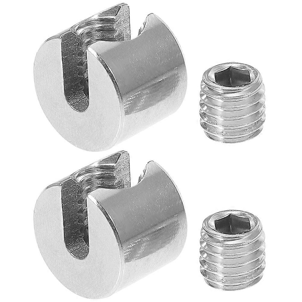 2pcs M4x2 Stainless Steel Wire Rope Clamp Cable Fastener