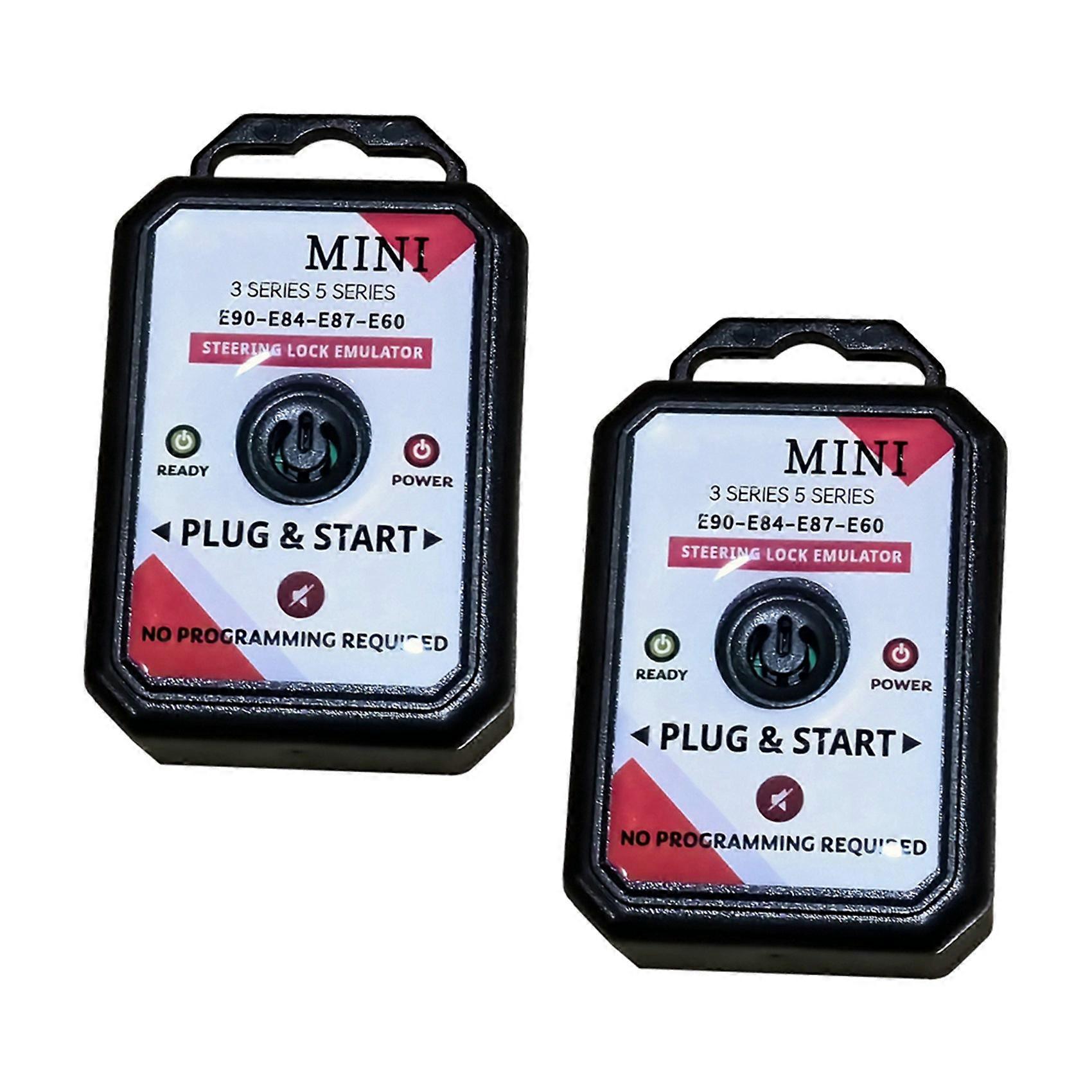 2X ELV ESL Steering Lock Emulator for BMW Mini Cooper E60 E84 E87 E90 3 and 5 Series No Programming Plug and Start